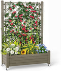 Raised Garden Bed with Trellis, 21 Gallon Self Watering Planter Box with by OutdoorLivingPerfected