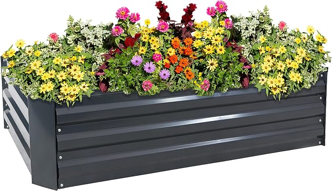 Sunnydaze 11.75" H Raised Metal Garden Bed by SunnydazeDecor