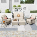 HOOOWOOO 6 Piece Patio Furniture Conversation Sets by DesignforBetterLife