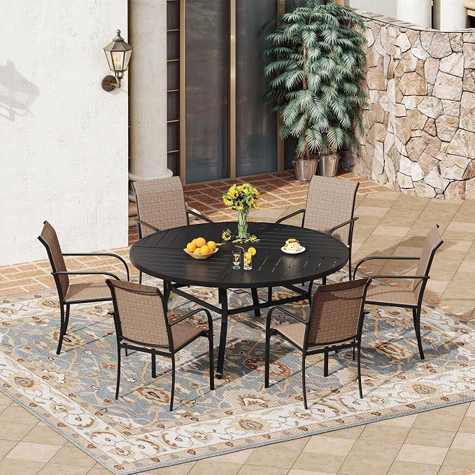 VICLLAX 7 Pieces Patio Outdoor Dining Set by HOME