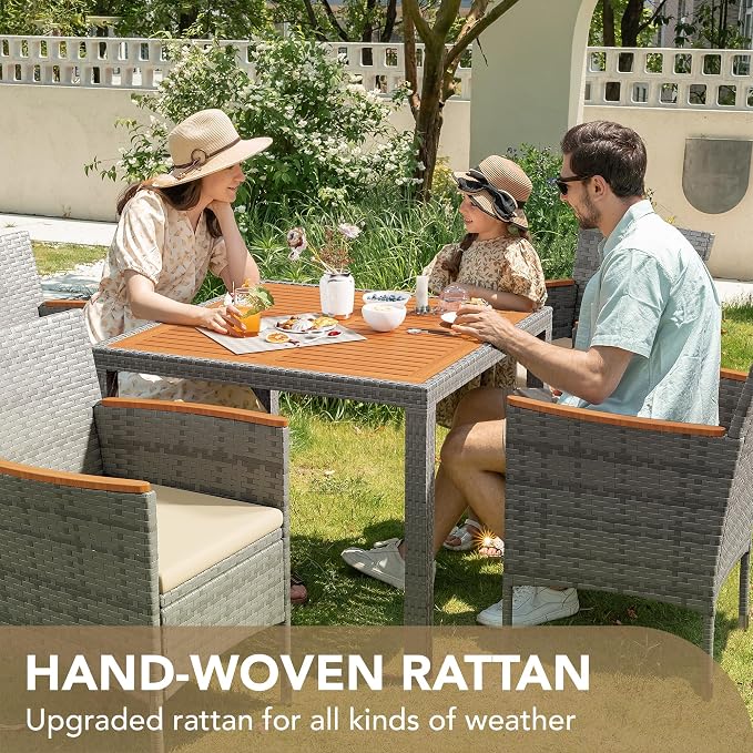 Devoko 5 PCS Furniture, Patio Conversation Set - Image 2