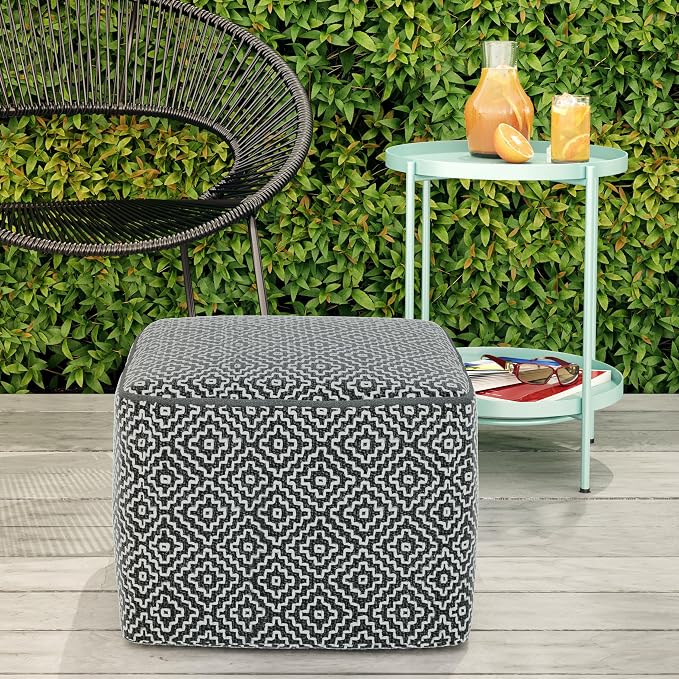 SIMPLIHOME Briella Square Pouf - Image 2