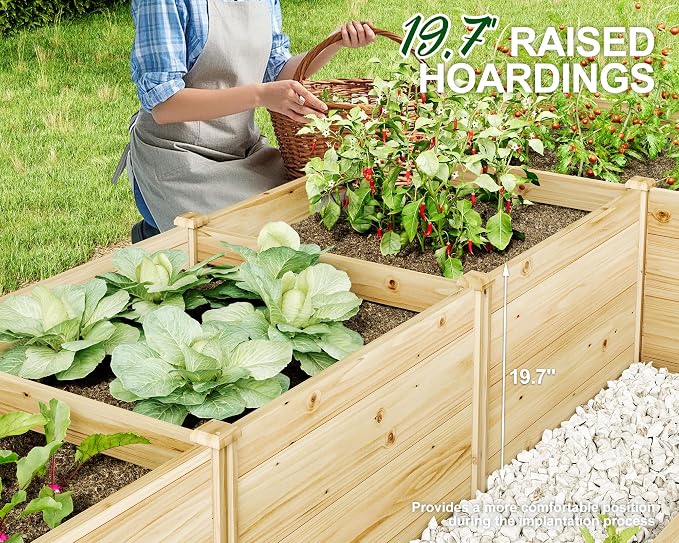 AMERLIFE U-Shaped Raised Garden Bed, 7.5Wx6Dx1.6H Free Combination Outdoor - Image 2