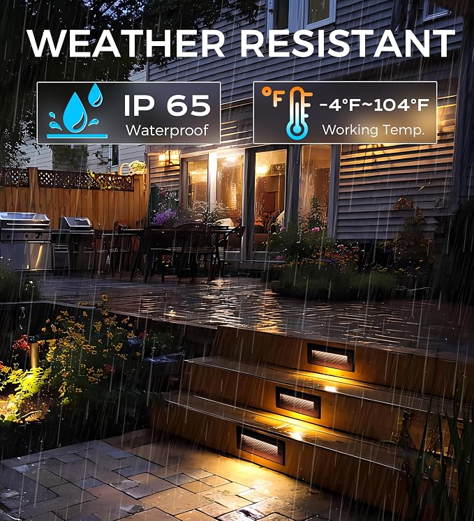 Cloudy Bay 9 Inch 5CCT Low Voltage LED Outdoor Step Lights 12V-15V 3W/5W - Image 6