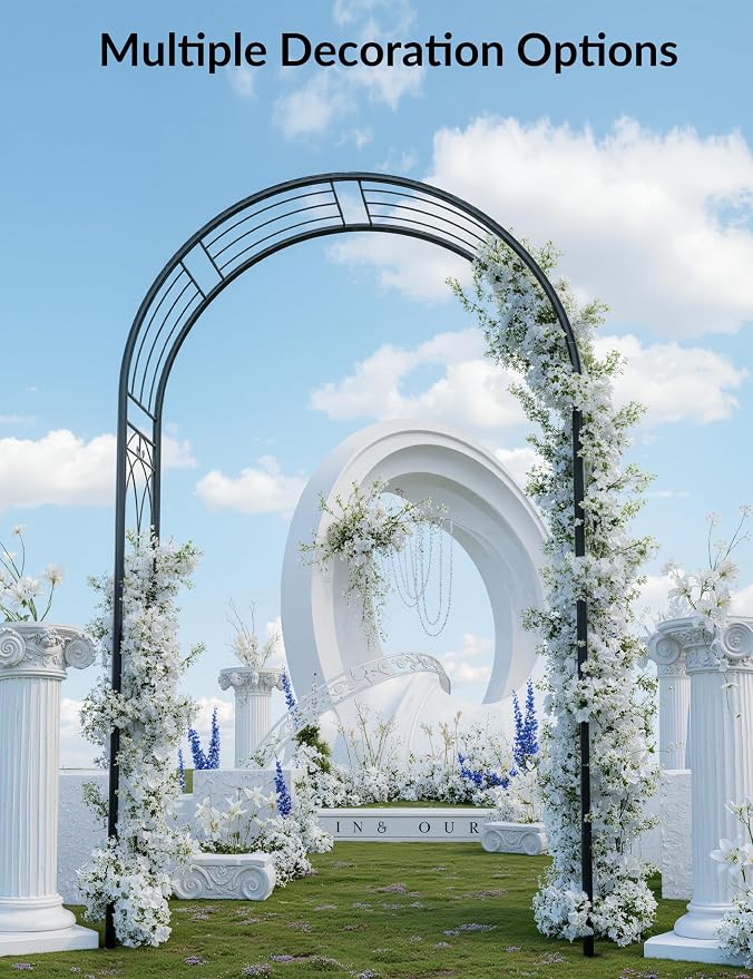 7.8Ft Metal Garden Arch Trellis by GarveeLife