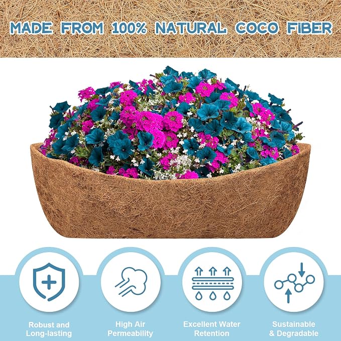 Riare 2 Pack 48 Inch Trough Coco Coir Liners - Image 3