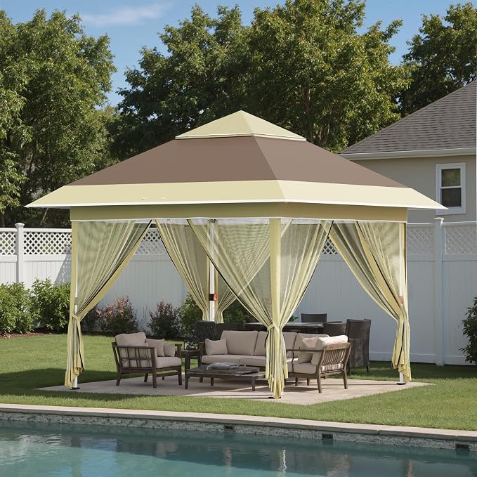 Devoko 12x12 Pop Up Gazebo Canopy Tent - Image 2