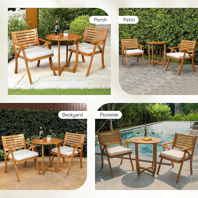 Sauvage Bistro Armchairs with Table - Image 5