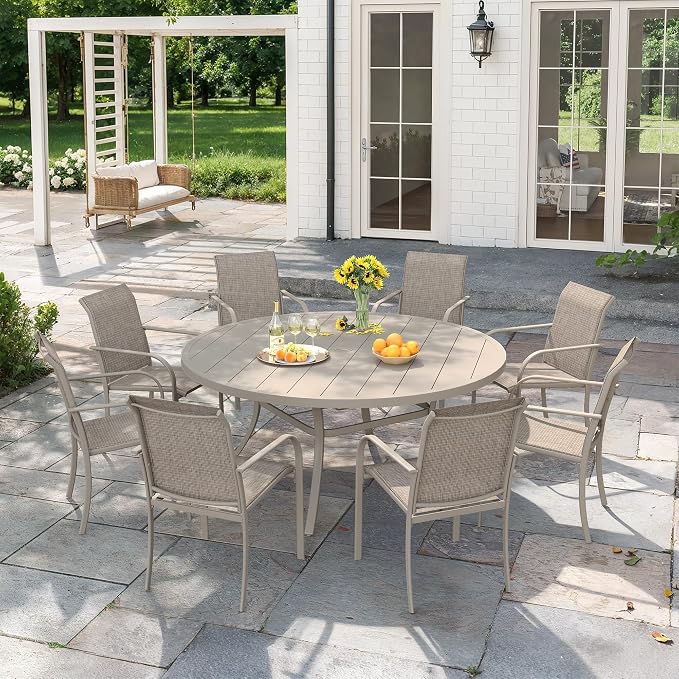 VICLLAX 9 Pieces Patio Outdoor Dining Set by HOME
