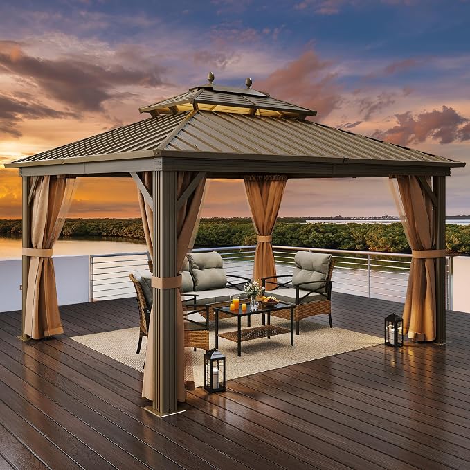 YITAHOME 10x12ft Hardtop Gazebo - Image 8
