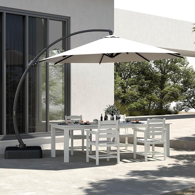 5-Piece White Outdoor Dining Set - Image 8
