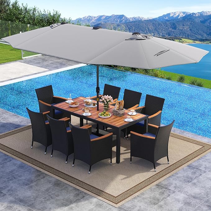 Tangkula 11 Pieces Patio Dining Set - Image 3