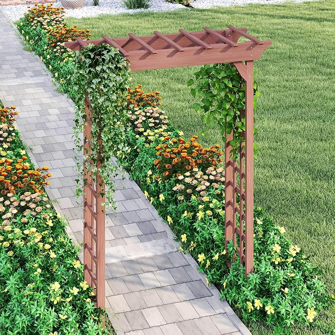 Wooden Garden Arbor, 7ft Wedding Arch - Image 4