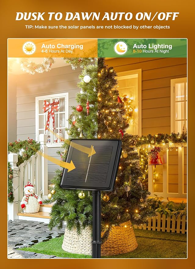Brightown 4 Pack Solar String Lights Outdoor, Total 288Ft 800 LED Twinkle Fairy - Image 2