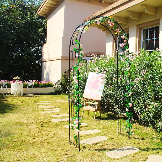 Metal Garden Arch, Wedding & Event Decoration, 94.5" H x 45.3" W Garden Arbor - Image 8