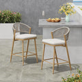 Christopher Knight Home Hearth 26.00" Patio Barstools Set of 2, Woven Wicker by ChristopherKnightHome