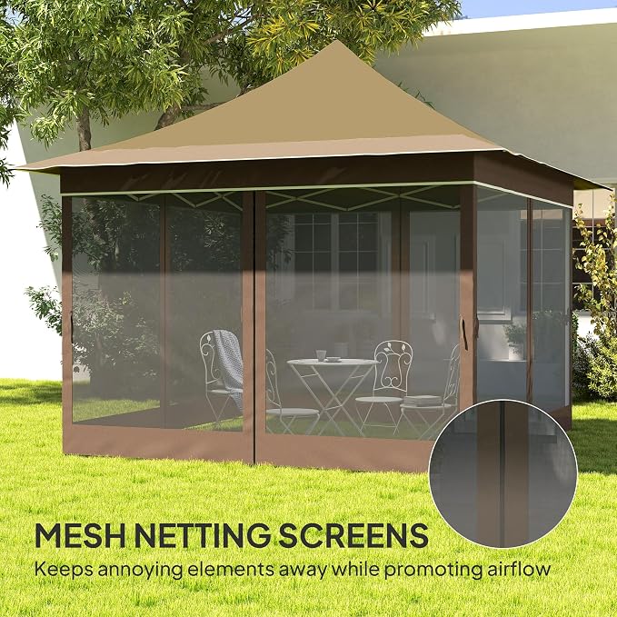 Outsunny 12 x 12 ft. Pop Up Canopy Tent - Image 4