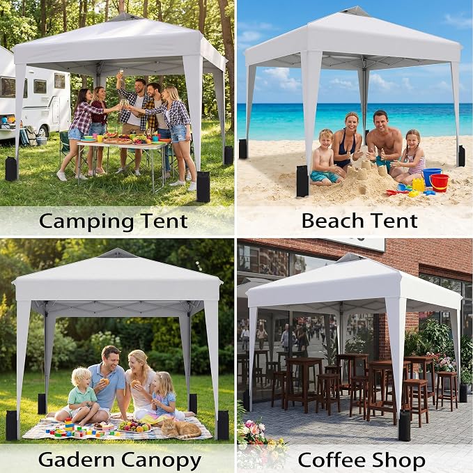 SANWAY 10x10 Pop up Canopy Tent, One-Button, Outdoor Instant Canopy Protable - Image 7
