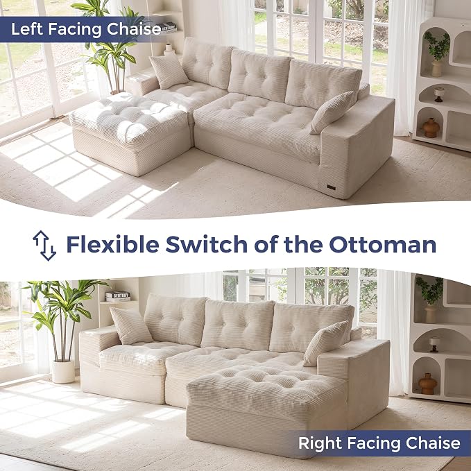 MAXYOYO 104" L Shaped Modular Sectional Sofa - Image 6