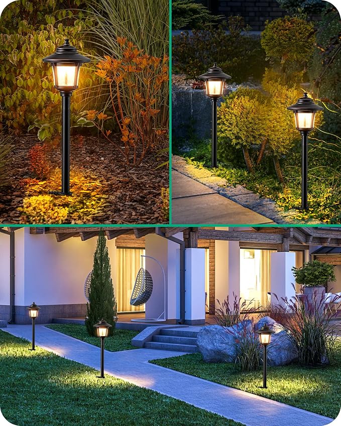 EDISHINE Low Voltage Pathway Lights Wired, 12V 3W 120LM 3000K Seed Glass - Image 6