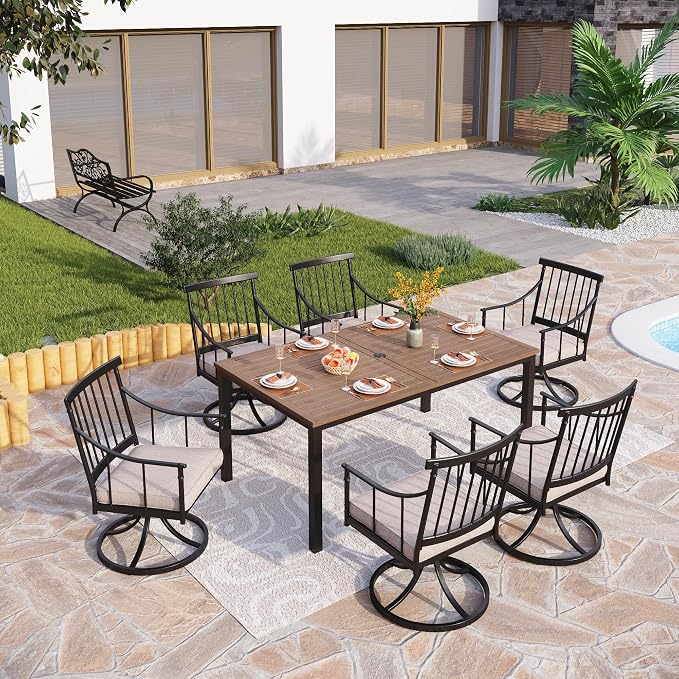 PHI VILLA 7 Pieces Outdoor Dining Set - Image 2