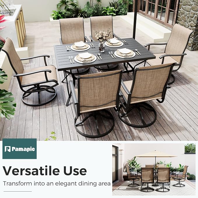 7-Piece Outdoor Dining Set, Patio Furniture Set - Image 5