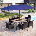 PHI VILLA 7 Piece Outdoor Dining Set by PHIVILLAThepioneerofcomfortablehouseholdsupplies