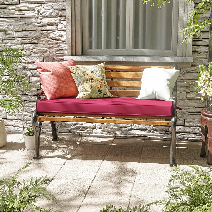 Premium Outdoor Bench Cushions for Patio Furniture 3.5inches Memory Foam Bench - Image 2
