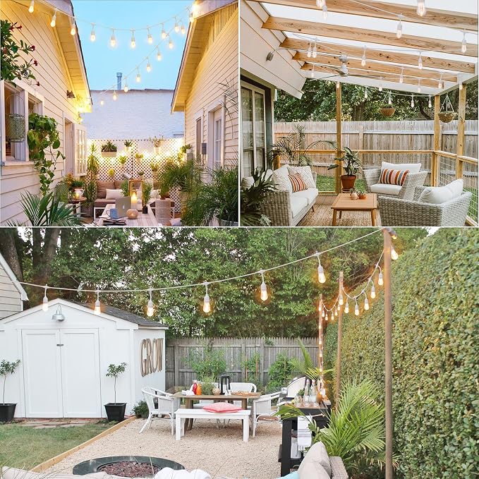 Mlambert White Cord 96FT Outdoor String Lights - Image 6