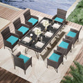 Kullavik 10-Piece Outdoor Dining Set Patio Rattan Furniture Set, Patio Dining by KULLAVIK