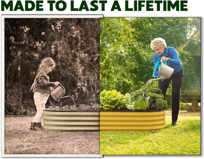 Plant & Plot Galvanized Raised Garden Beds Outdoor // 4×2×1 ft Planter Raised - Image 2