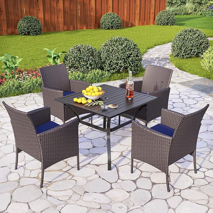 PHI VILLA 5 Piece Patio Dining Set - Image 7