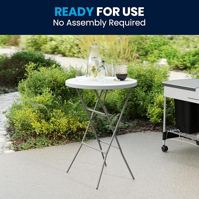 Flash Furniture Elon 32' Round Folding Bar Height Table - Image 9