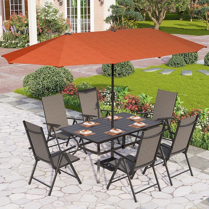 PHI VILLA 7 Pcs Patio Dining Set by PHIVILLAThepioneerofcomfortablehouseholdsupplies