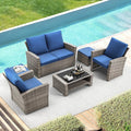 HOMREST 6 Pieces Outdoor Patio Furniture Set by HOMREST