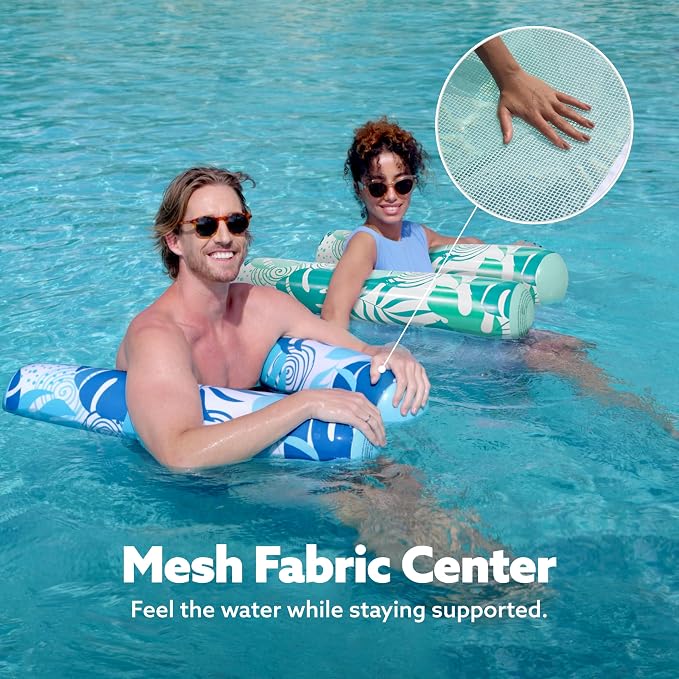 SLOOSH 2 Packs Hammock Pool Floats Adults, 4-in-1 Multi-Purpose Inflatable Pool - Image 5