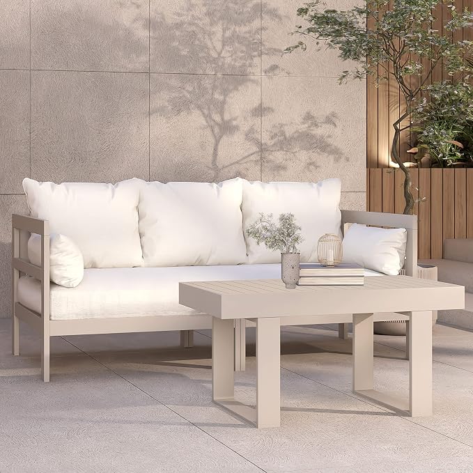 Milliard Outdoor Sofa Patio Furniture Set, Modern Wood Couch - Image 2