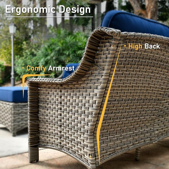 HOOOWOOO 5 Piece Patio Furniture Conversation Sets - Image 4