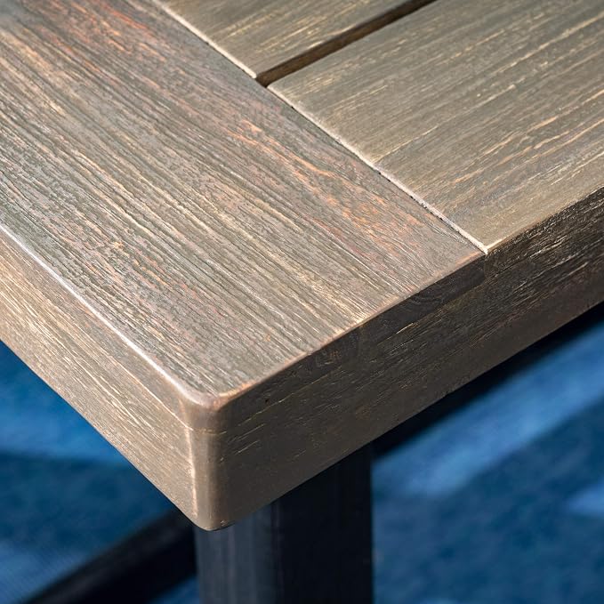 Christopher Knight Home Toby Outdoor Acacia Wood Dining Table, Sandblast Gray - Image 5