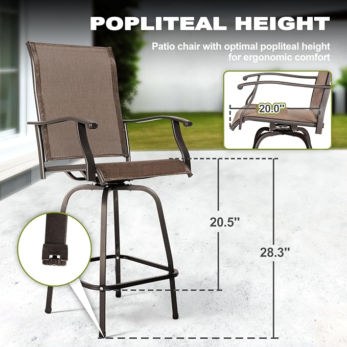 NUU GARDEN 5 Piece Patio Bar Set - Image 8
