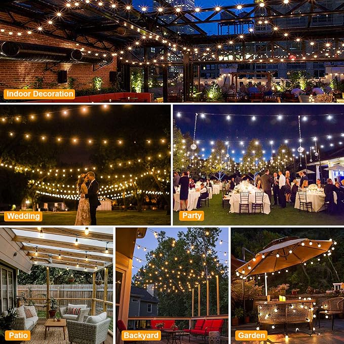 Mlambert 3-Color in 1 Solar String Lights Outdoor Waterproof Dimmable, 48ft - Image 9