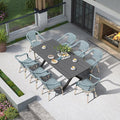 PURPLE LEAF 9 Pieces Outdoor Dining Set Patio Furniture Set by PURPLELEAF