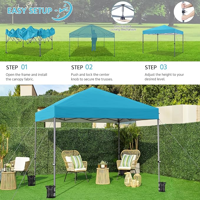 Yaheetech 10x10 1-Person Setup Pop Up Canopy Tent, Instant Portable Commercial - Image 2
