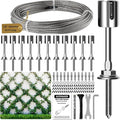 Wire Trellis for Climbing Plants Outdoor, 12-Set Wall Wire Trellis Kit by Acemaker