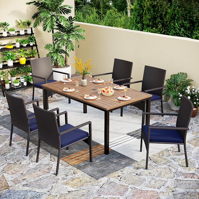 PHI VILLA 7 Pieces Outdoor Dining Set - Image 2