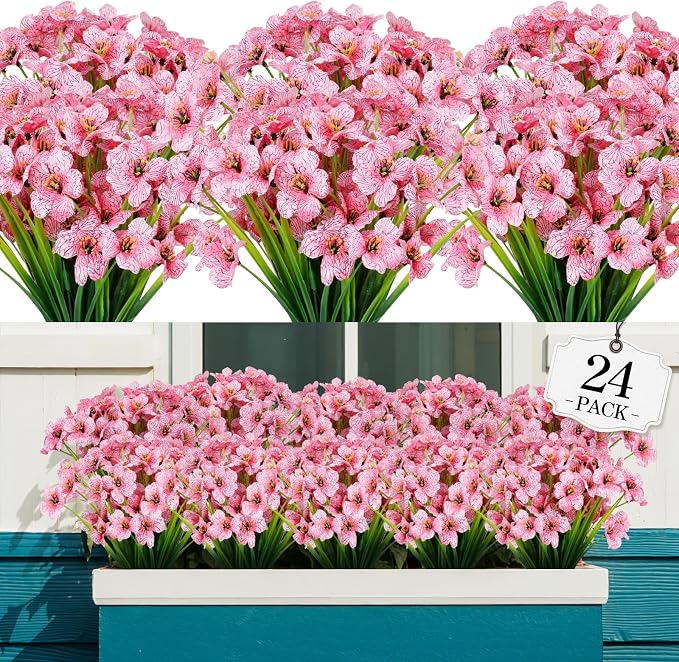 AGIRL 24 Bundles Artificial Flowers by AGIRL
