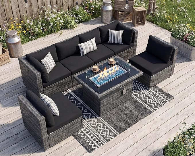 NICESOUL 7 Piece Outdoor Furniture Set - Image 2