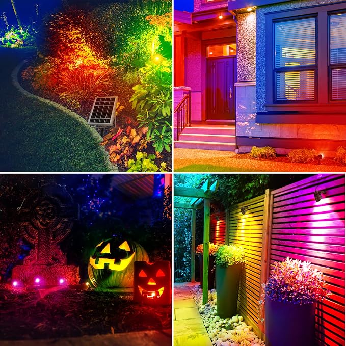 MEIKEE 6 in 1 RGB Solar Landscape Lights - Image 9