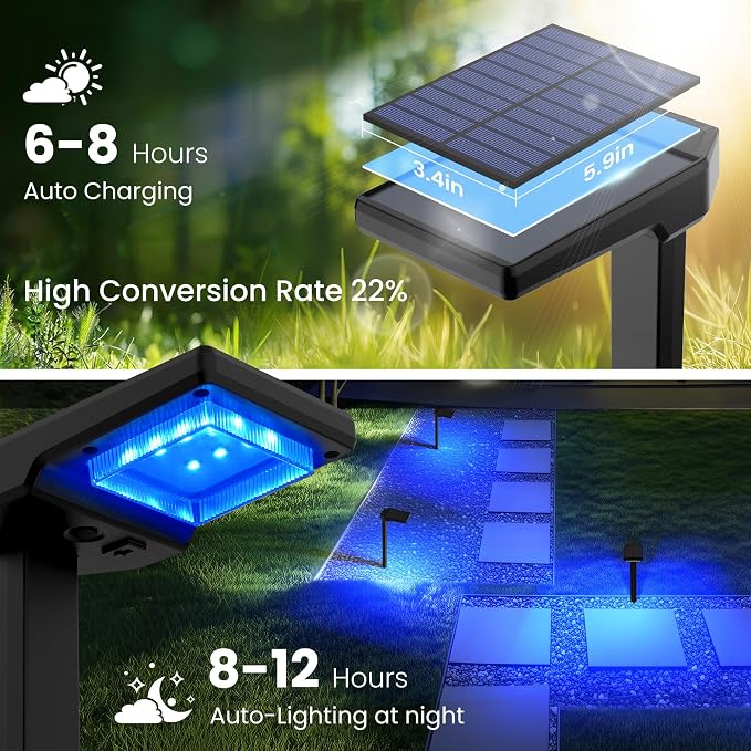 Solar Pathway Lights Outdoor, Smart Color Changing - Image 4