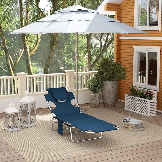Outsunny Chaise Lounge Chair Outdoor - Image 9